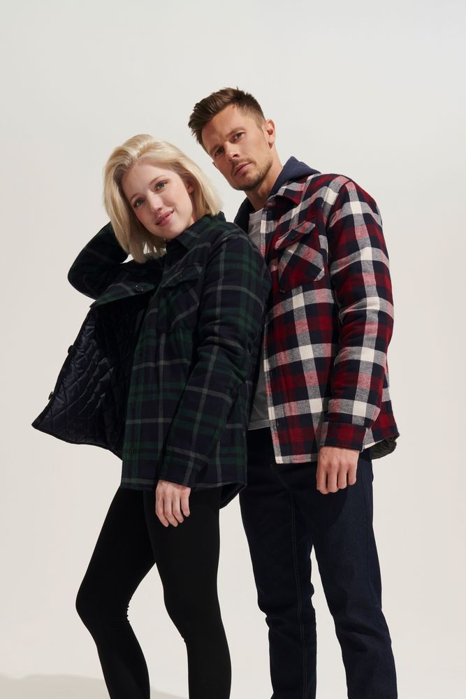 Куртка-рубашка оверсайз унисекс Noah, бордовая-5