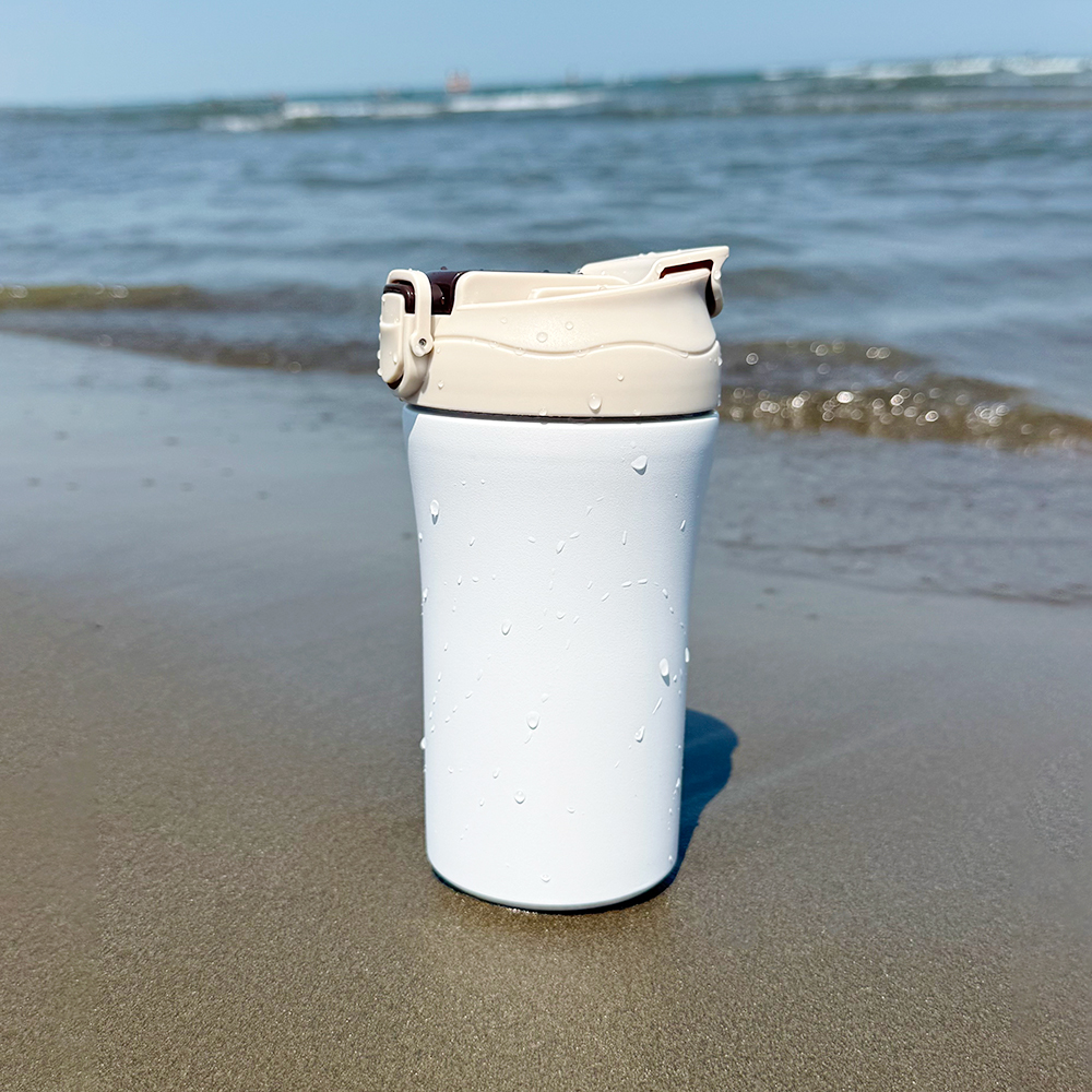 Термокружка с двойными стенками Molly, Бежевый-5