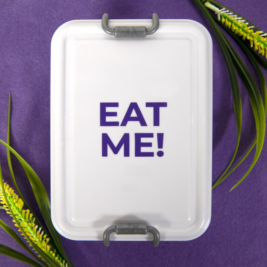 Ланч-бокс MEAL, пластик, 2 отделения, белый-2