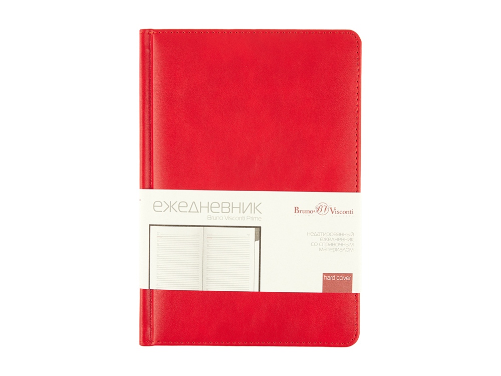 Ежедневник недатированный с индексами А5 Prime, красный-1