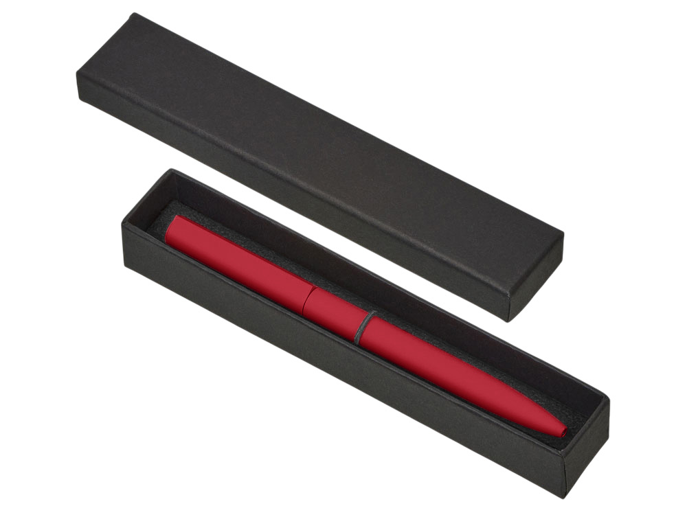 Шариковая металлическая ручка Minimalist софт-тач, красный-3