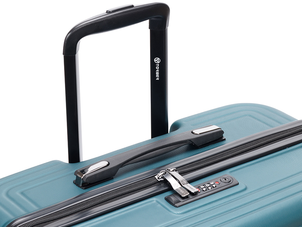 Чемодан TORBER Onego, зелёный, ABS-пластик, 79,5 х 51 х 29 см, 103 л-8
