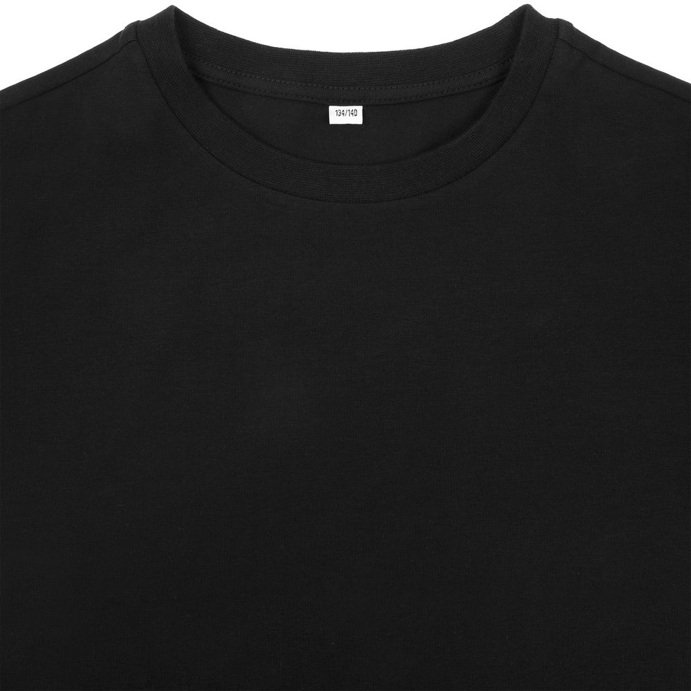 Футболка детская оверсайз Teezer, черная-1