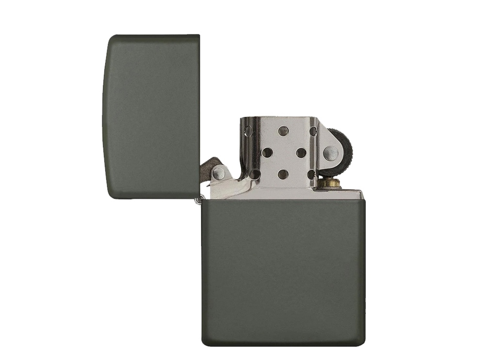 Зажигалка ZIPPO Classic с покрытием Green Matte, латунь/сталь, зелёная, матовая, 38x13x57 мм-2