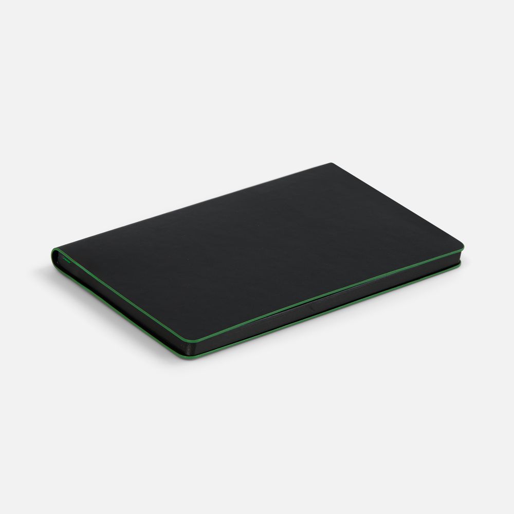 Ежедневник Trait, недатированный, черный с зеленым-3