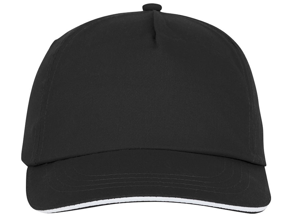 Пятипанельная кепка-сендвич Styx, черный-1