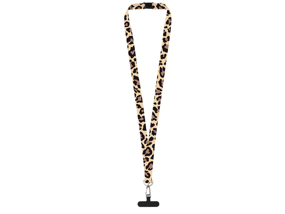 Ланъярд 2 см под сублимацию с трендовым карабином, замком обрыва и узким держателем для телефона из ПЭ, серебристый-1