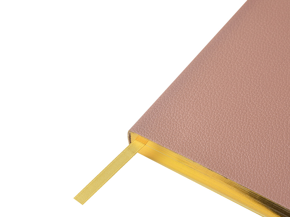 Ежедневник недатированный А5 Morandi. Пыльная роза с нашивкой, пыльно-розовый-3