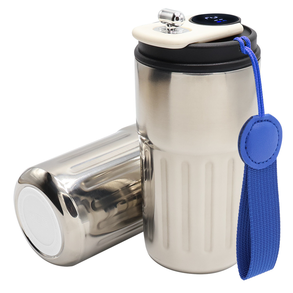 Термокружка Ashly To Go, Серебристый/тёмно-синий/белый-0