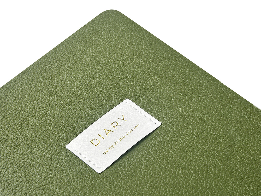 Ежедневник недатированный А5 Verde с нашивкой, зеленый-2