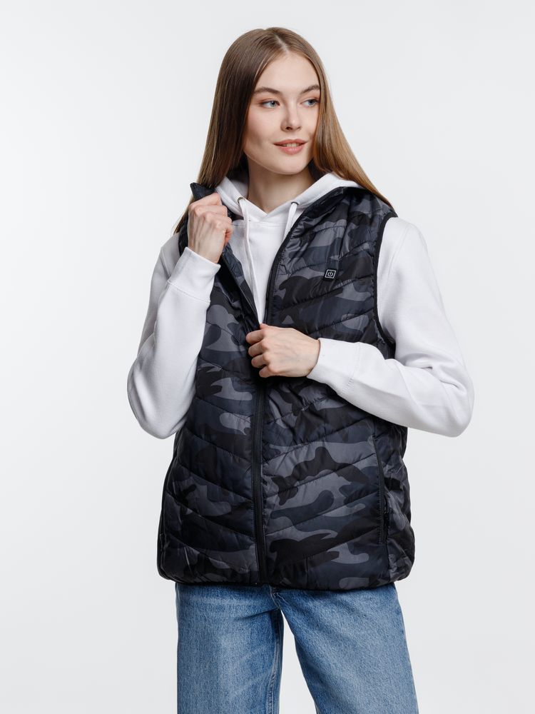 Жилет с подогревом Thermalli Valmorel, серый камуфляж-10