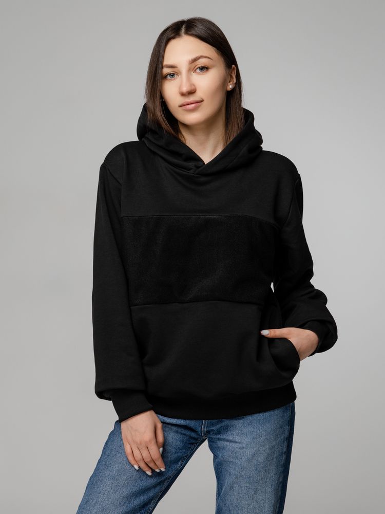 Худи унисекс Patch Catcher со вставкой из липучки, черное-5