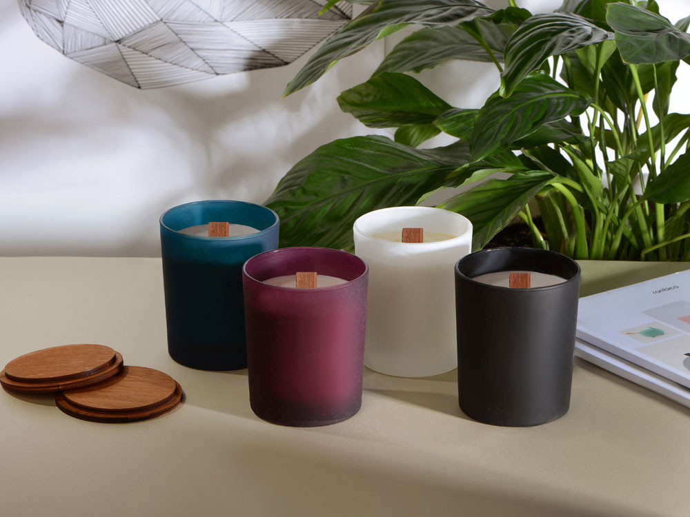 Свеча соевая ароматическая в стекле Niort, бордовая-8