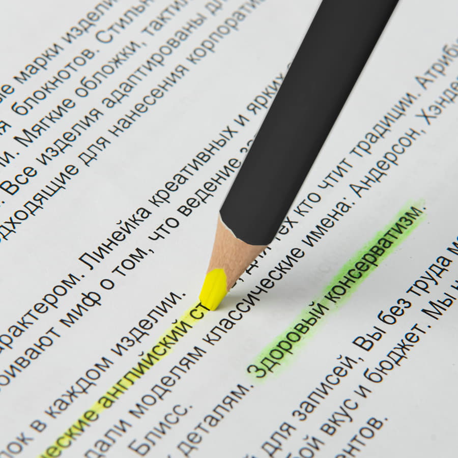 Карандаш-текстовыделитель двухцветный EXPERT, черный-5