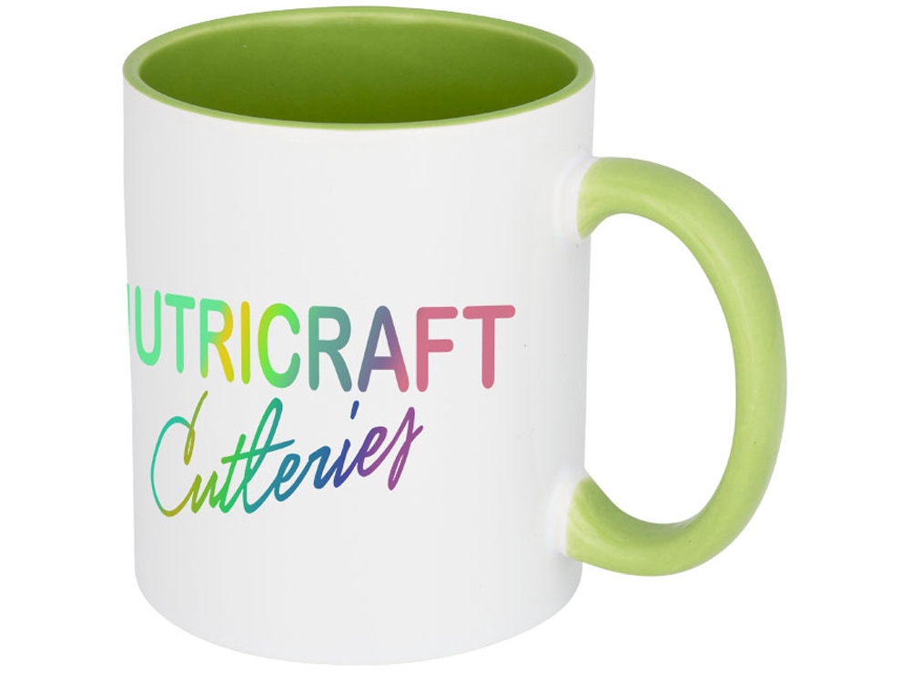 Цветная кружка Pix для сублимации, белый/зеленый-3