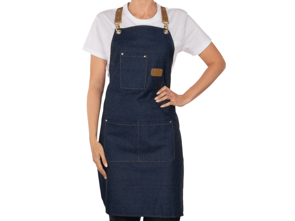 Джинсовый фартук с карманами Fry, синий-7
