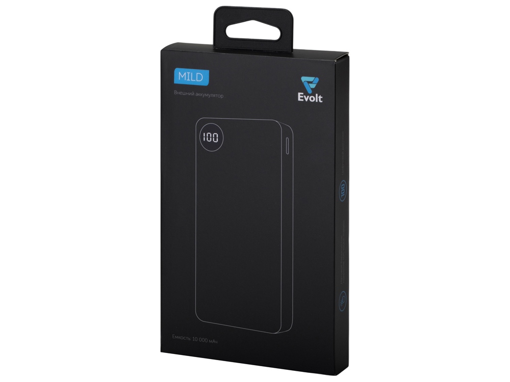 Внешний аккумулятор с дисплеем Mild, 10 000 mAh, красный-9