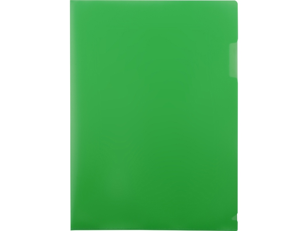 Папка- уголок, для формата А4, плотность 180 мкм, зеленый матовый-2