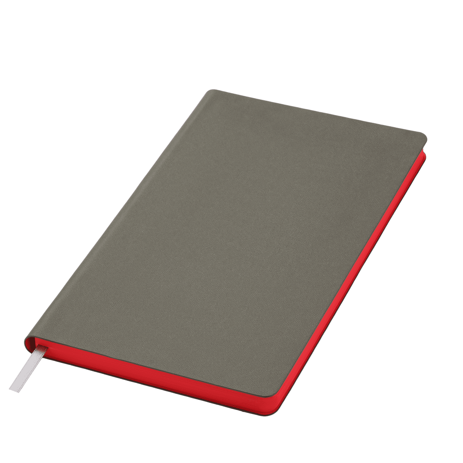 Ежедневник Latte soft touch недатированный, серый/красный-1
