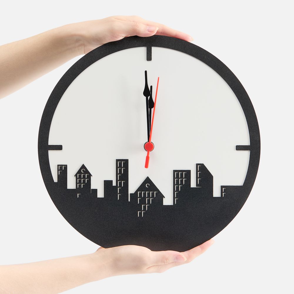 Часы «Города», черные-2