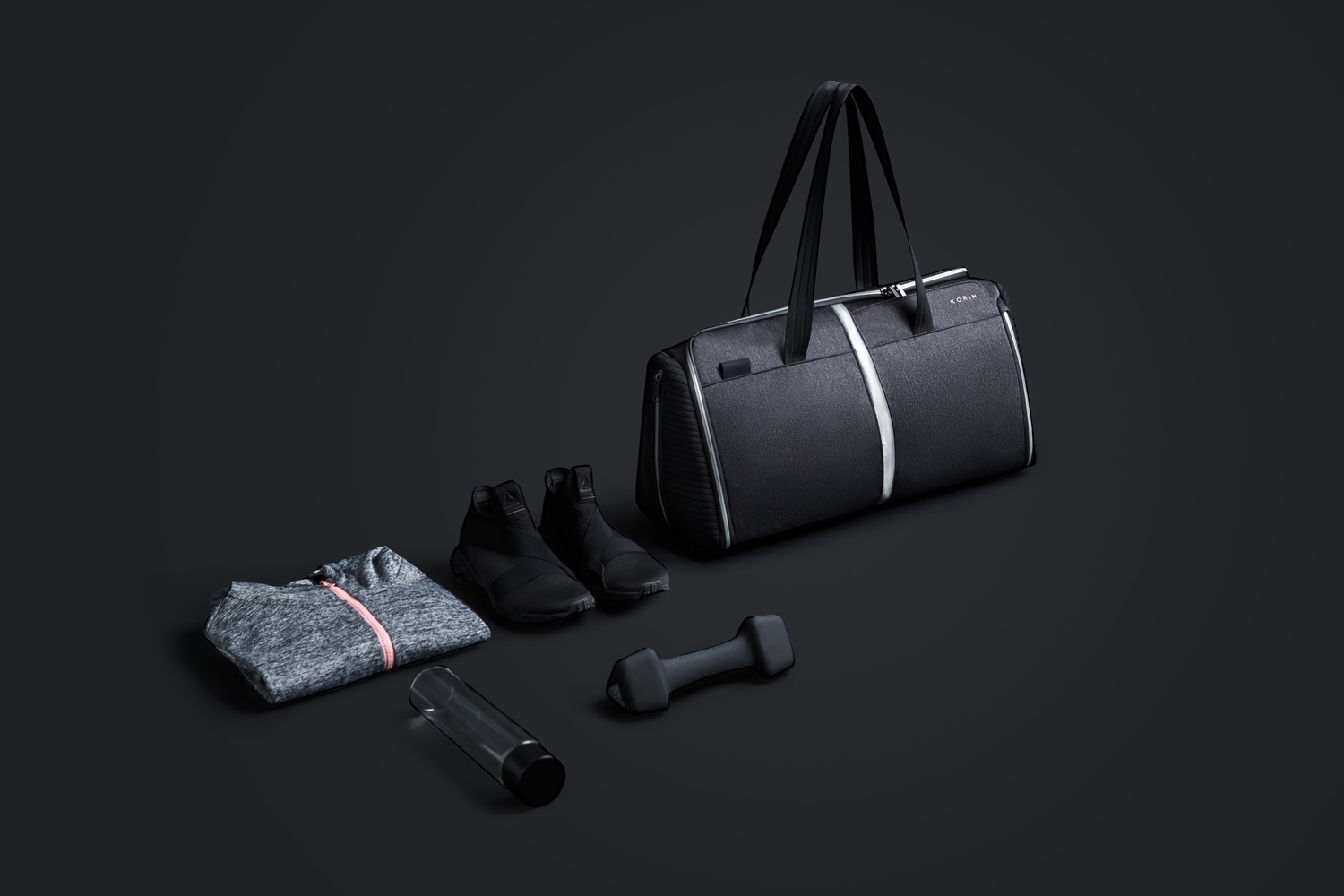 Спортивная KORIN сумка FlexPack Gym 49х26х23 см, темно-серая-23