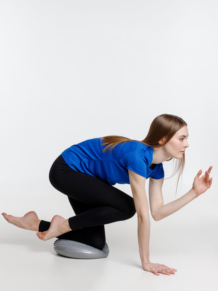 Массажная балансировочная подушка Balansa, серая-2