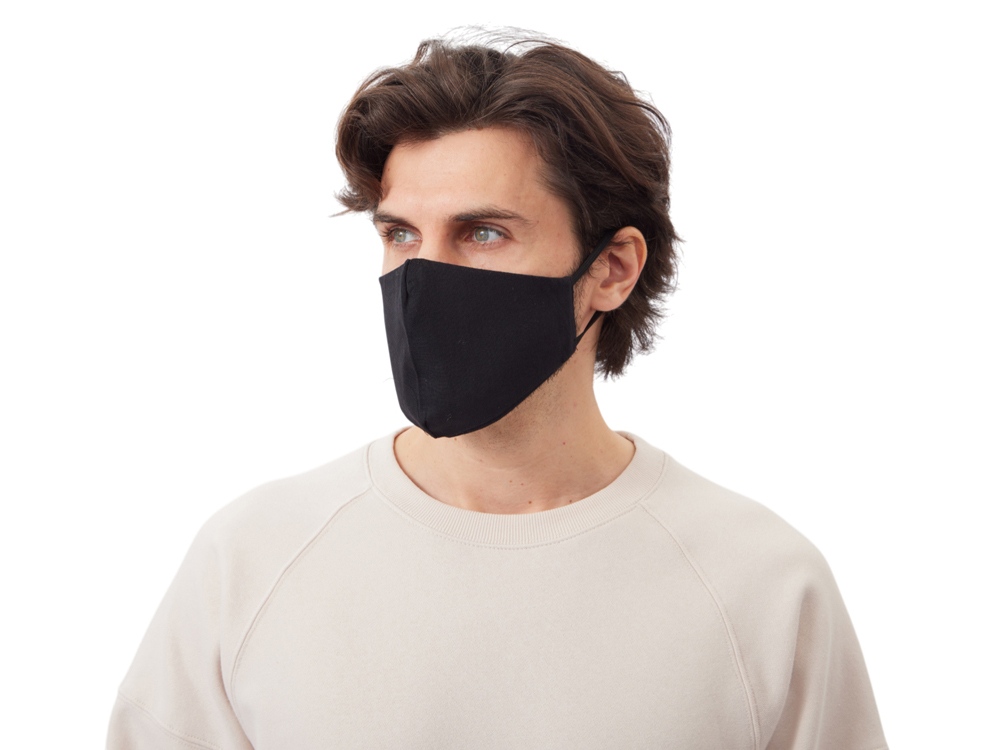 Хлопковая защитная маска для лица многоразовая анатомической формы без шва-1