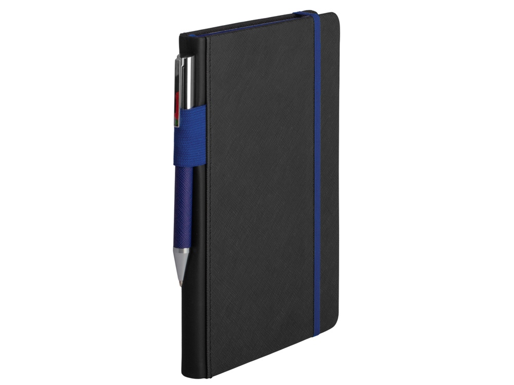 Бизнес блокнот Bossy с ручкой, черный и синий-1