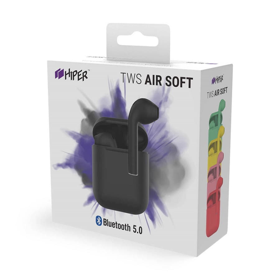 Наушники беспроводные с зарядным боксом TWS AIR SOFT, цвет черный , черный-4