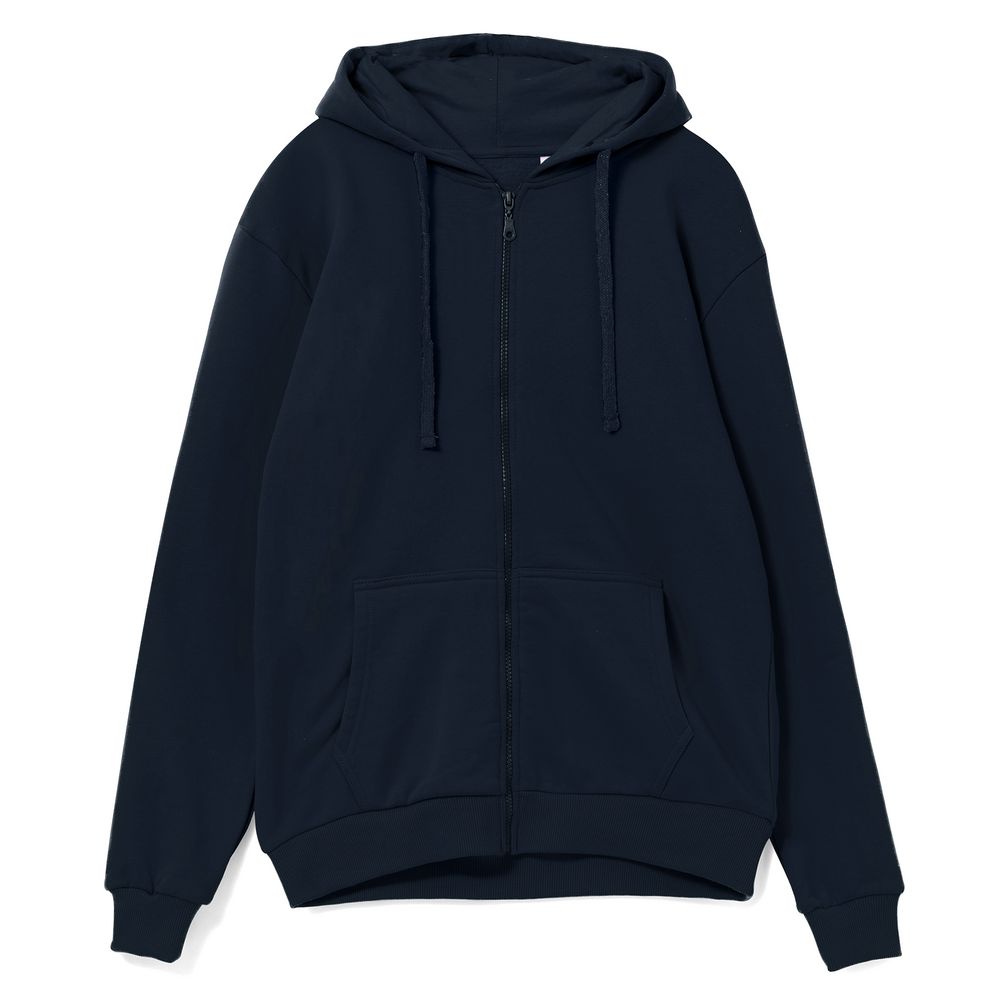 Толстовка на молнии с капюшоном Siverga Heavy 2.0, темно-синяя-0