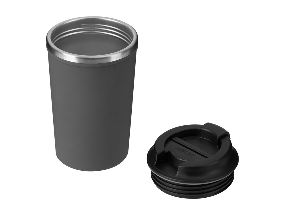 Герметичная термокружка на присоске Kick, 350 мл, серый-3