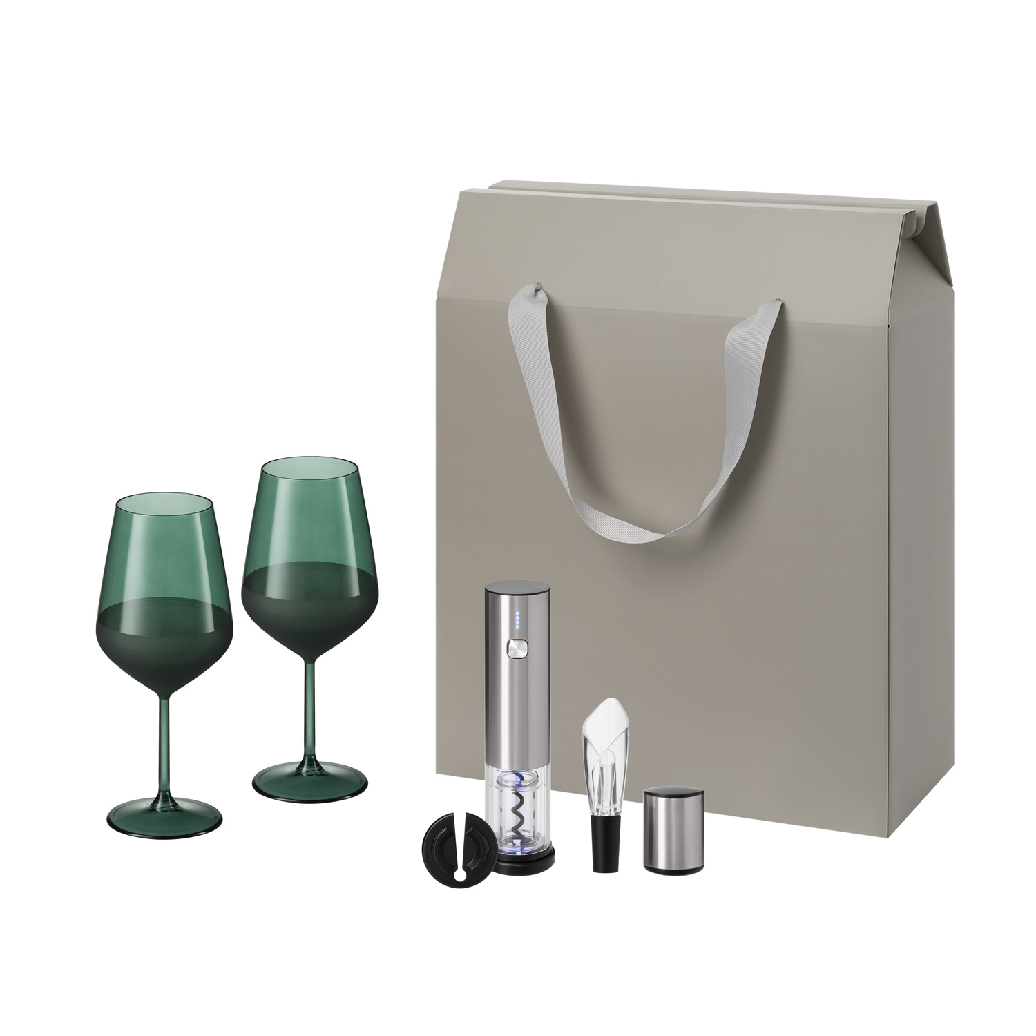 Подарочный набор Эмеральд (Emerald), Винтаро (Vintaro) (2 бокала + набор для вина)-0