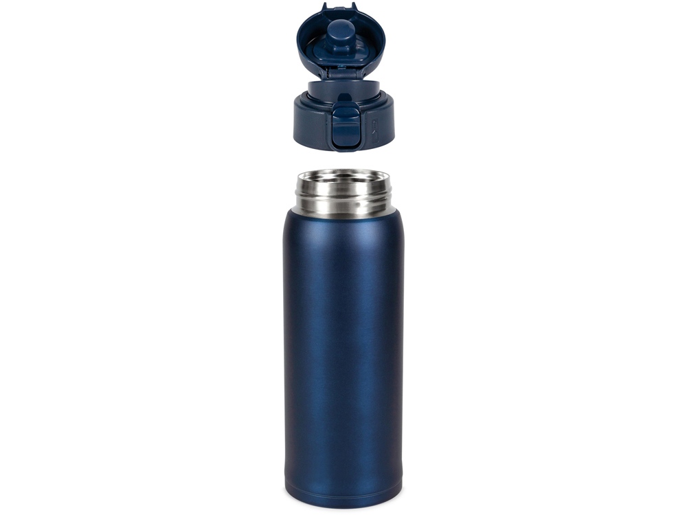 Термокружка Relaxika 701 (0,48 литра), синяя (без лого)-3