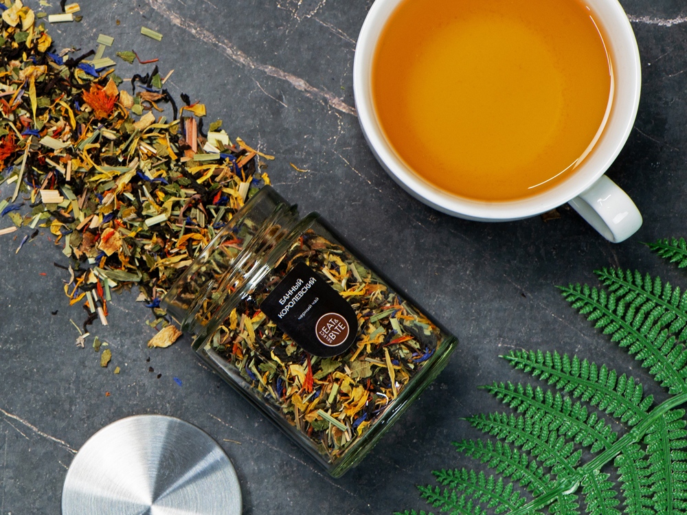 Чай черный, серия Essence,  банный королевский, стеклянная банка-5