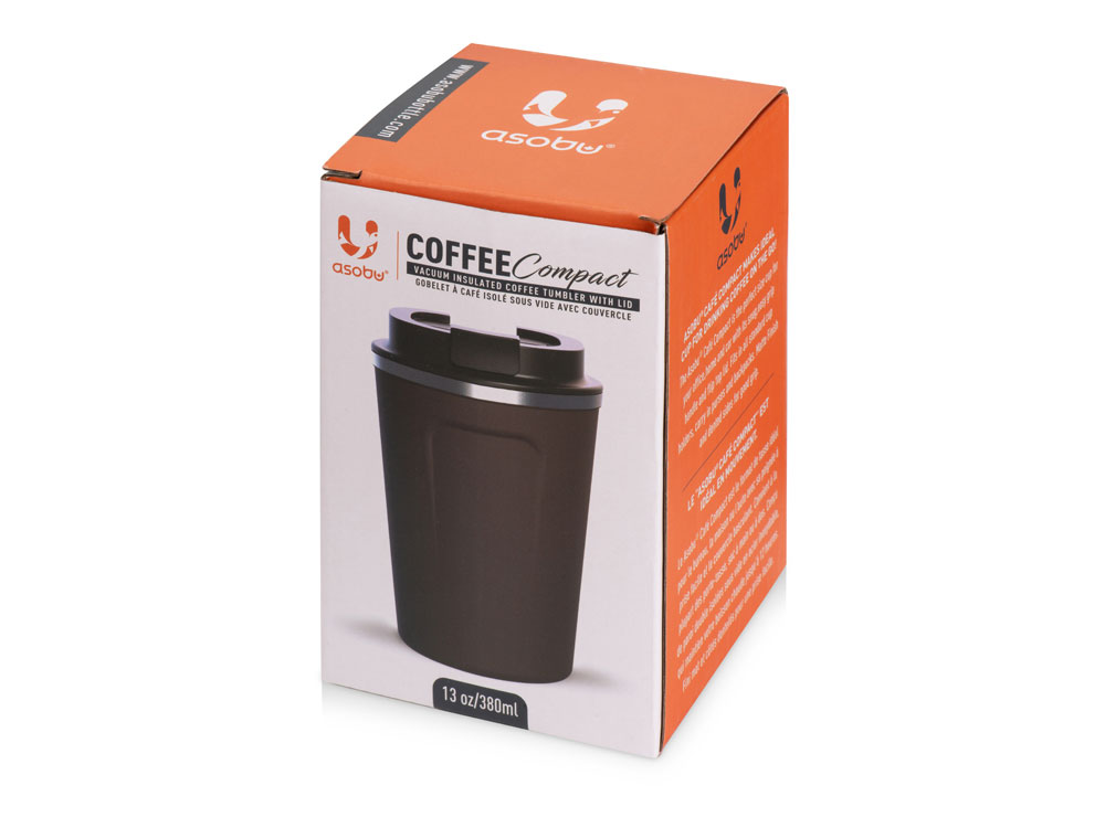 Термокружка CAFe COMPACT, 380 мл, коричневый-11
