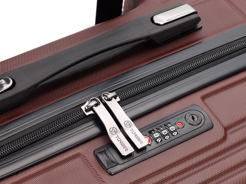 Чемодан TORBER Onego, бордовый, ABS-пластик, 79,5 х 51 х 29 см, 103 л-7
