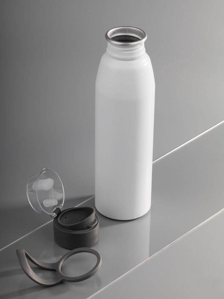 Бутылка для воды Billy Gym, матовая белая-3