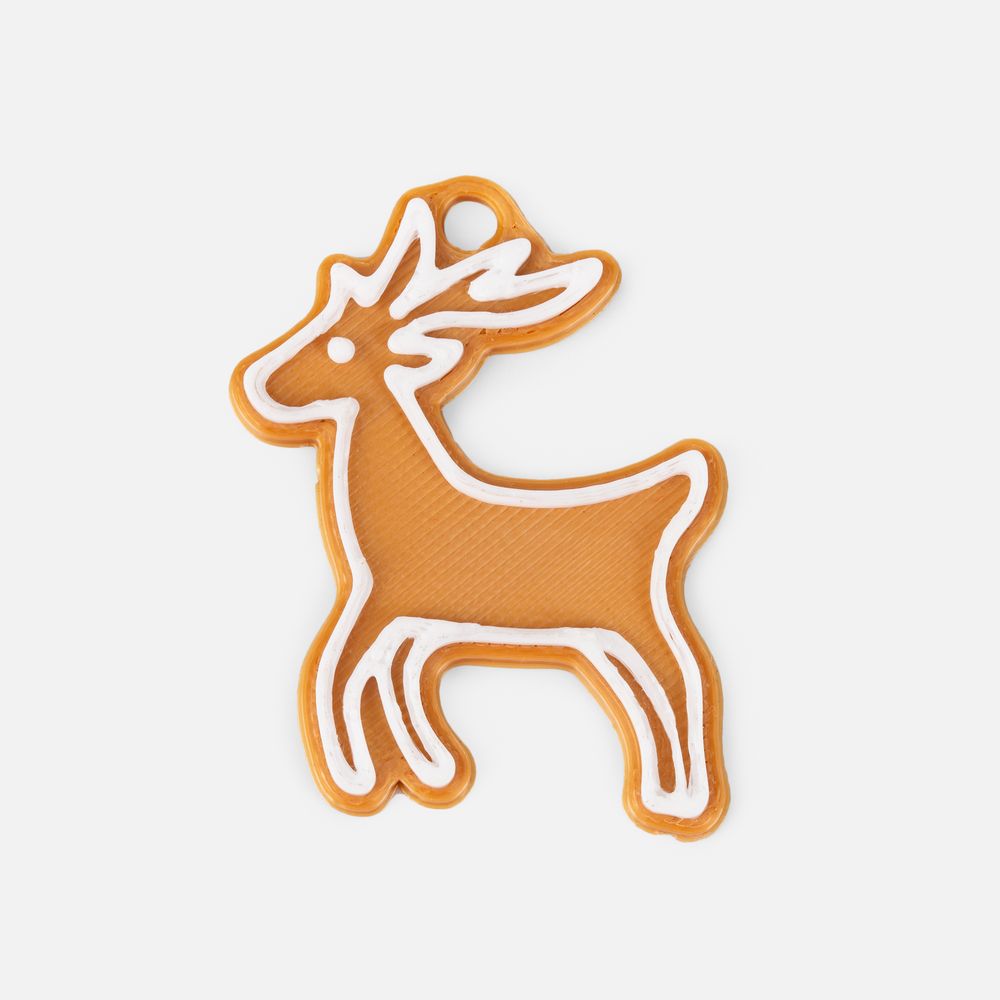 Мини-подвеска «Пряник», 3D-печать на заказ, олень-0