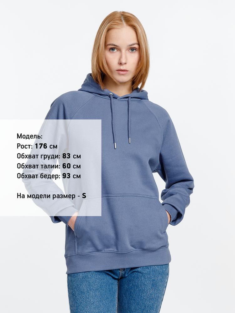 Толстовка унисекс Stellar, синяя-4