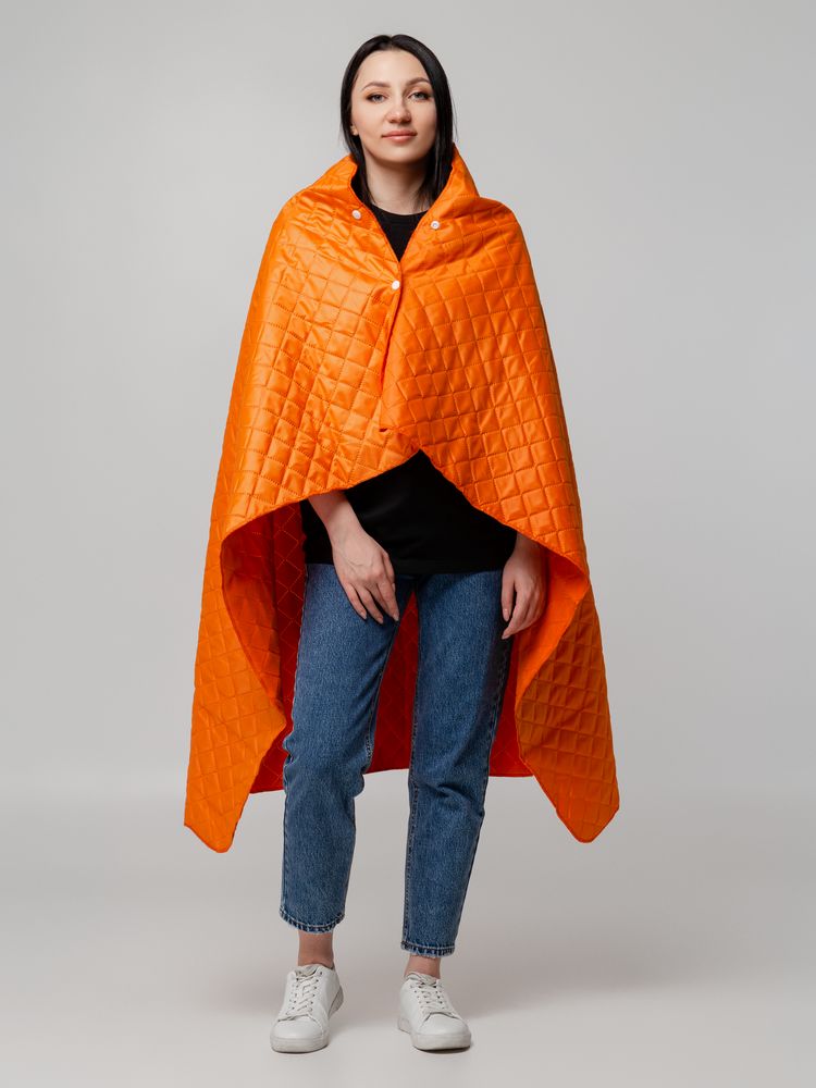 Плед-пончо для пикника SnapCoat, оранжевый-3