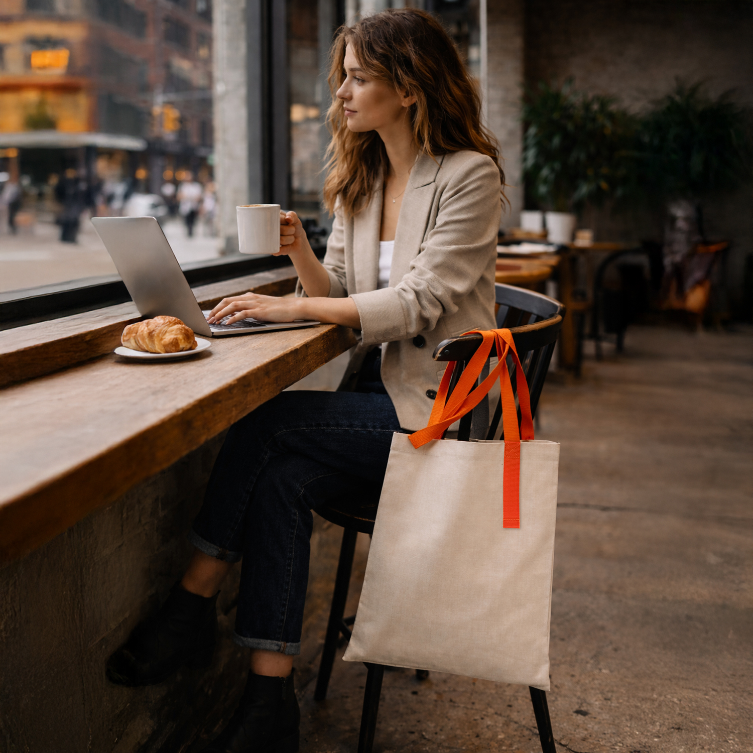 Шоппер Superbag Light (неокрашенный с оранжевым)-3