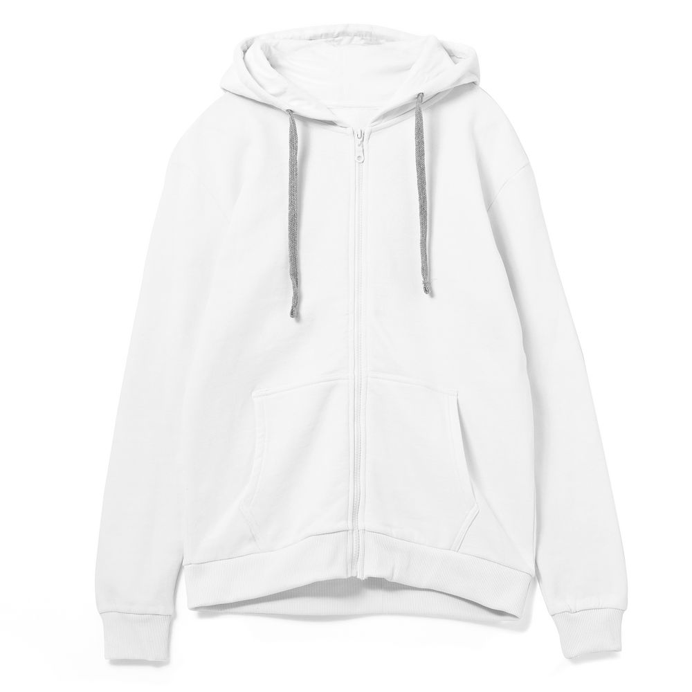 Толстовка на молнии с капюшоном Siverga Heavy, белая (белоснежная)-0