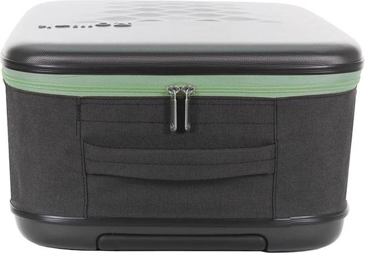Чемодан складной Rollink Earth 55x40x20 см, 2 колеса, черный/зеленый-11