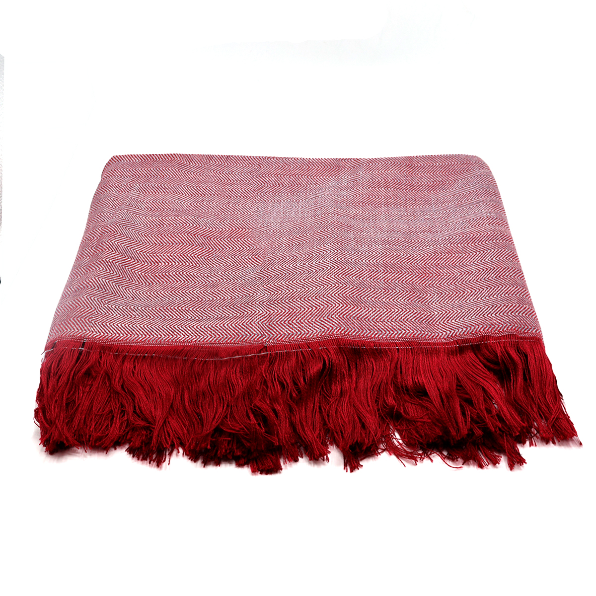 Плед полушерстяной COMFORT, Бордовый-2