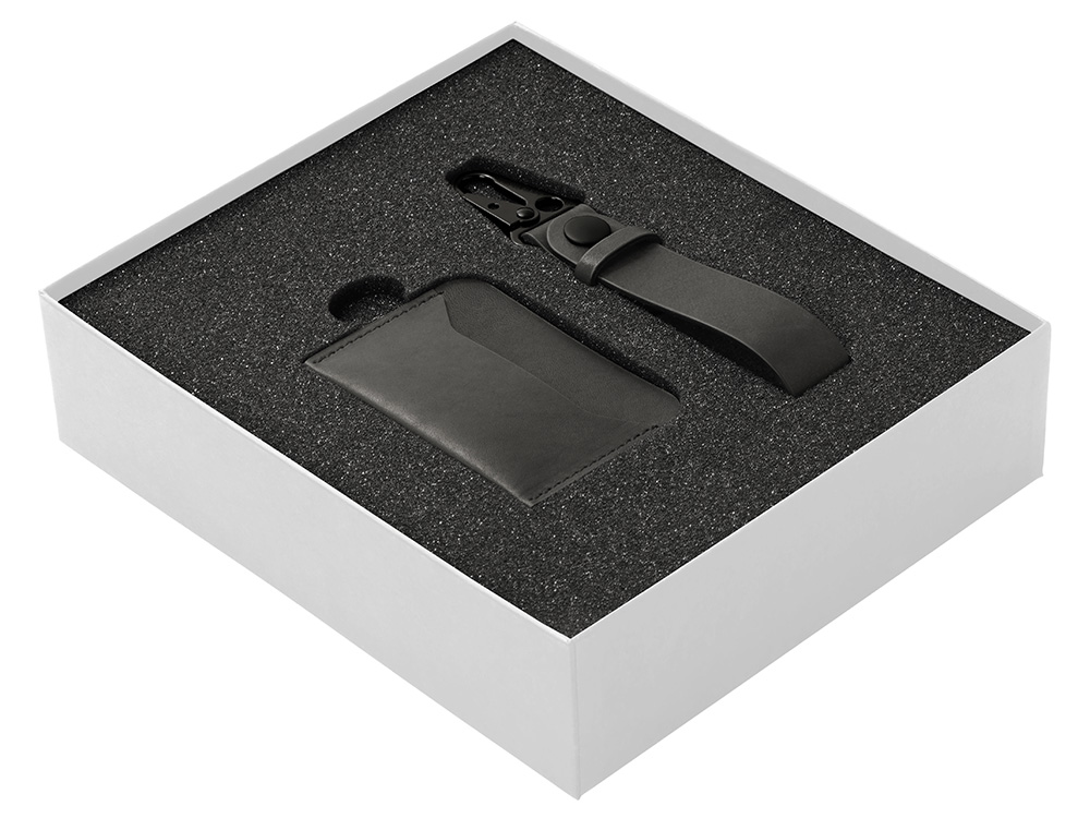 Подарочный набор Long River: картхолдер, ремешок для ключей (без лого Long River), белая коробка-1