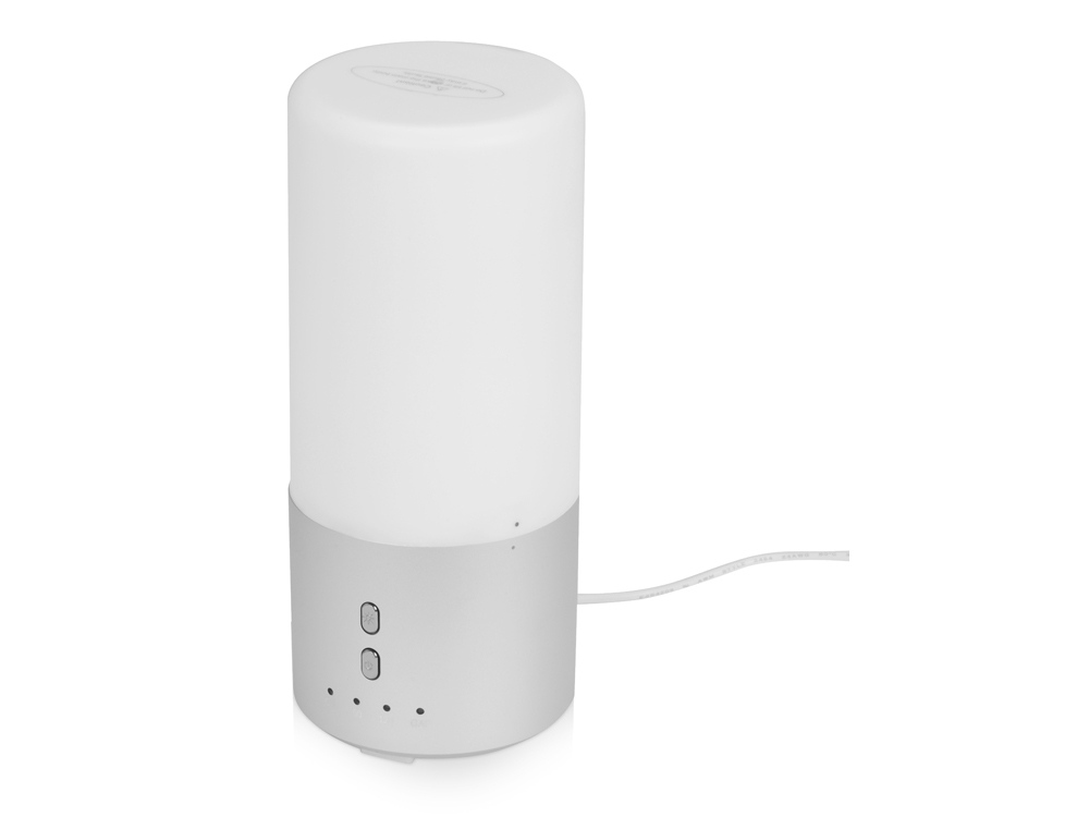 Увлажнитель воздуха с подсветкой Breathe, белый/серебристый-0