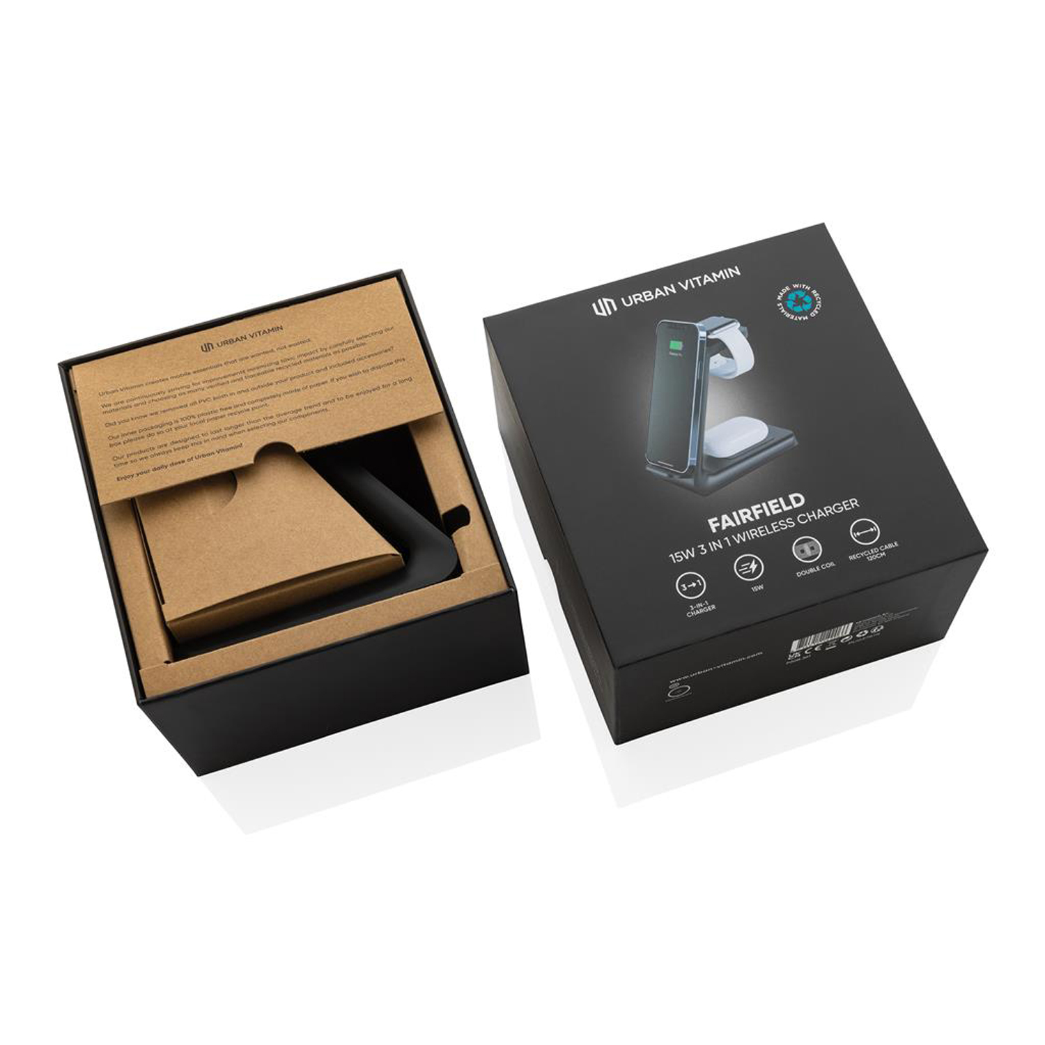 Док-станция 3-в-1 Urban Vitamin Fairfield из переработанного пластика RCS-1