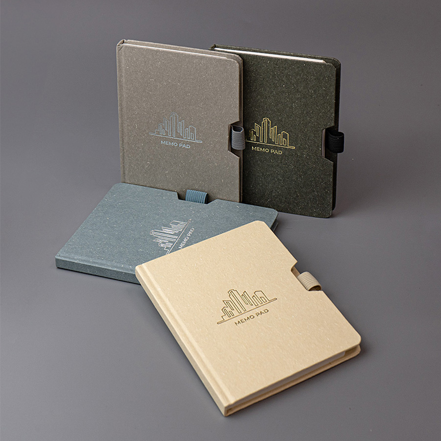 Блокнот MEMO, размер 130*170 мм, серый, блок в клетку, серый-3