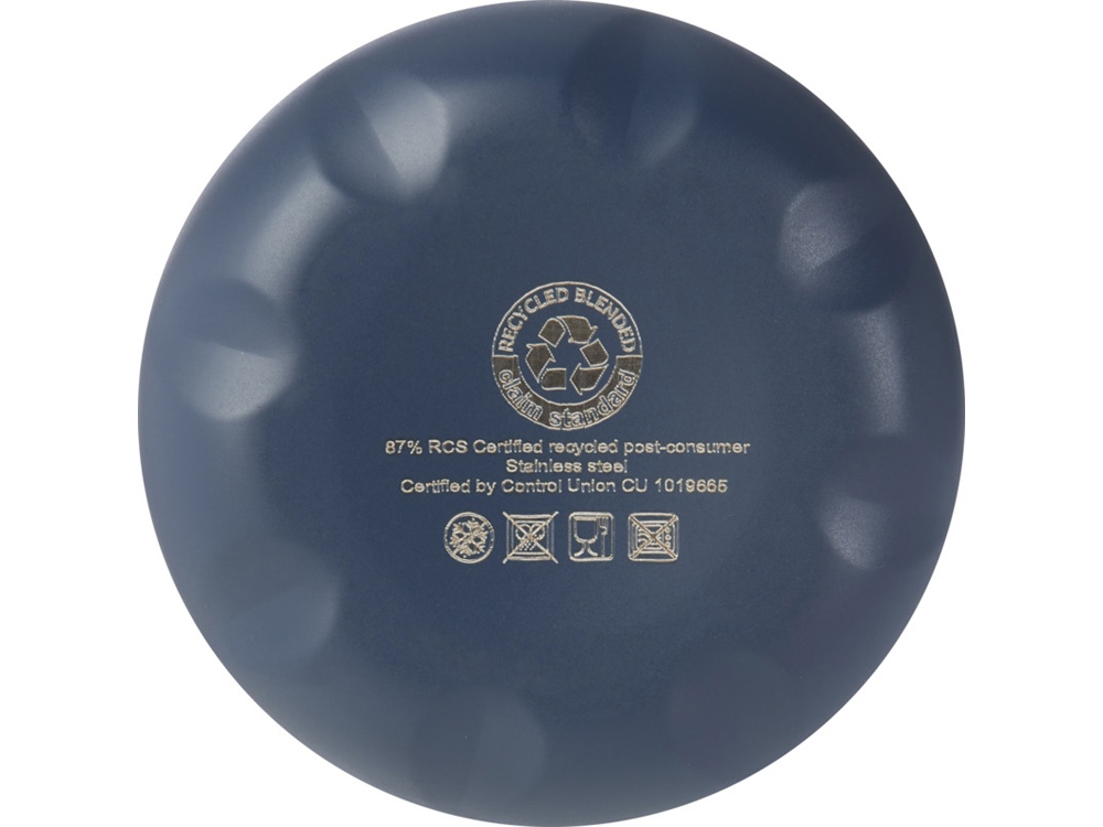 Бутылка Cove из переработанной нержавеющей стали, с вакуумной изоляцией, 500мл - Синий ледяной-3