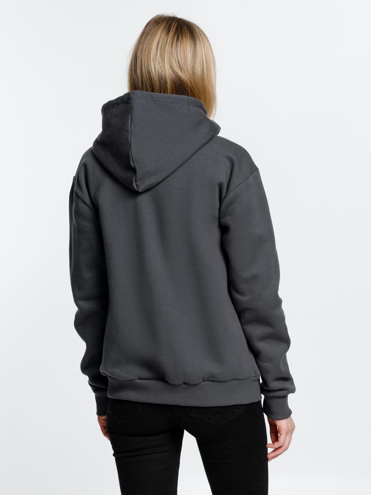 Толстовка на молнии с капюшоном Siverga Heavy, темно-серая (графит)-4